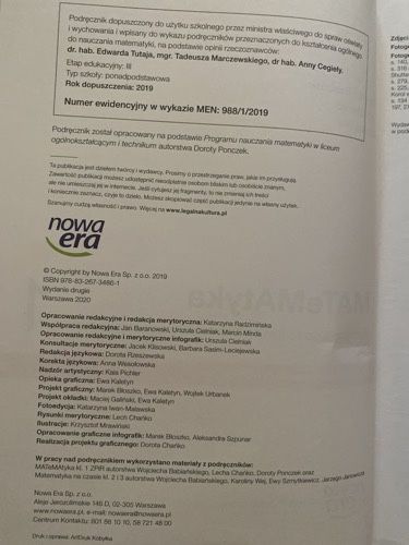 Nowa Era MATeMAtyka 1 zbiór oraz podręcznik