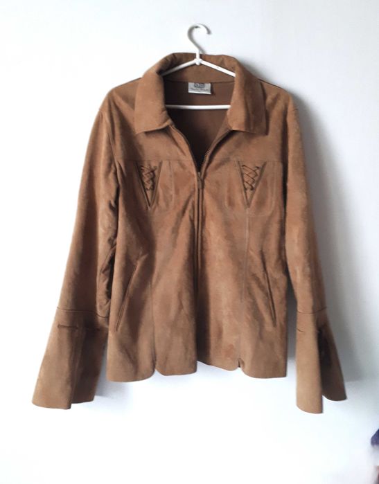 kurtka jesienna damska L/XL eko zamsz