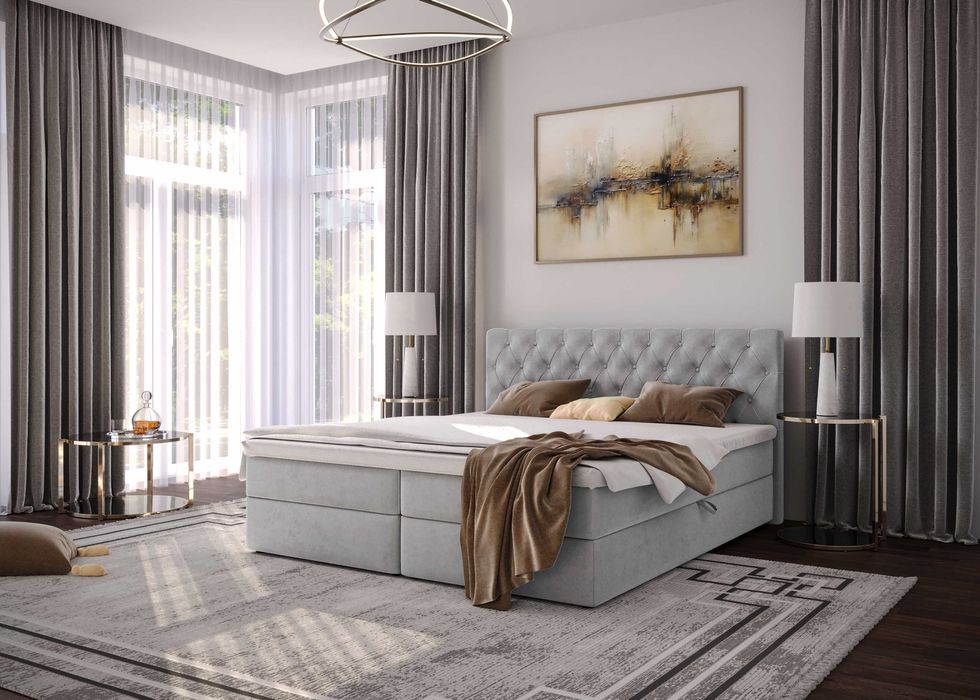 Łóżko kontynentalne Chester 120x200 / 140x200 / 160x200 / 180x200 cm