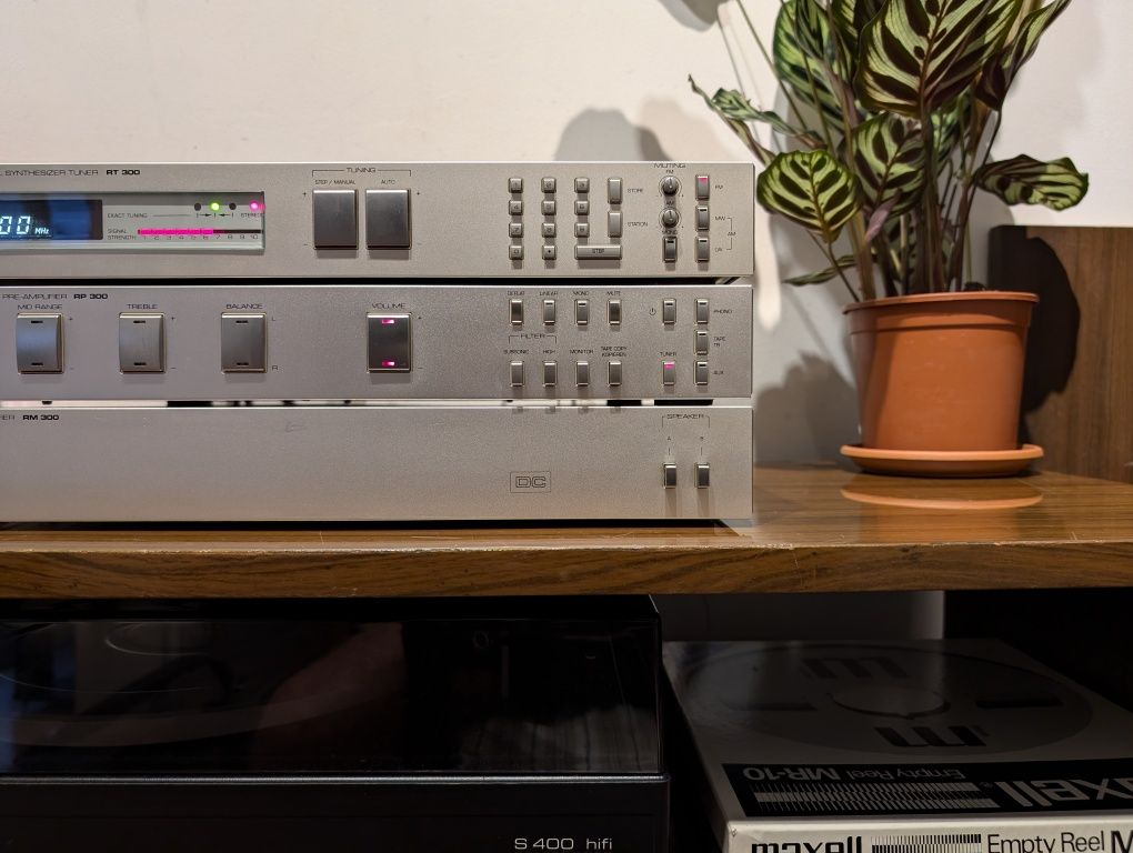 Telefunken RM300 + RP300 + RT300 wieża, końcówka mocy, pre, tuner, 81r
