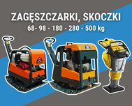 WYNAJEM Zagęszczarka rewersyjna jednokierunkowa skoczek 100 - 500 kg