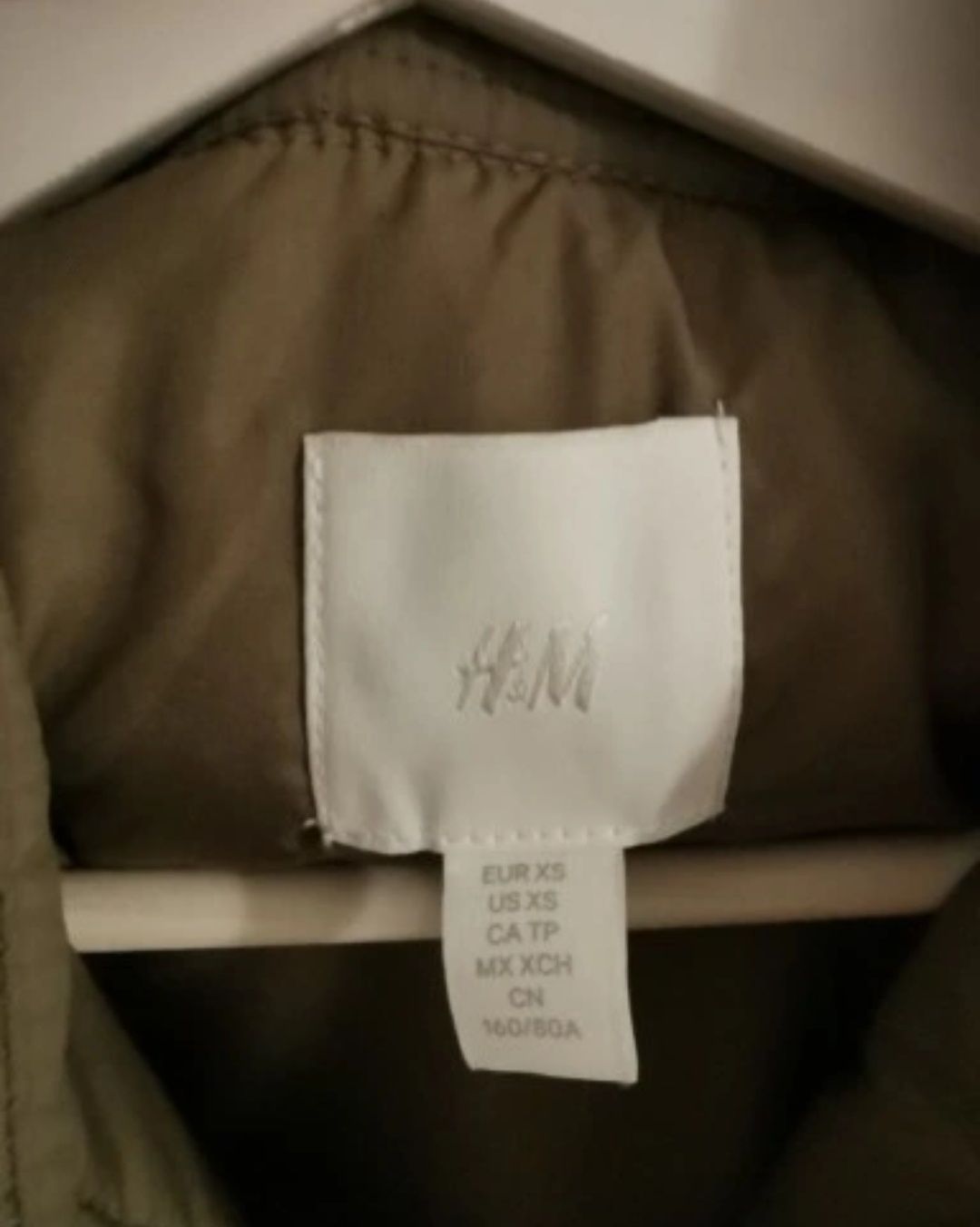 Kurtka koszulowa H&M XS zieleń khaki
