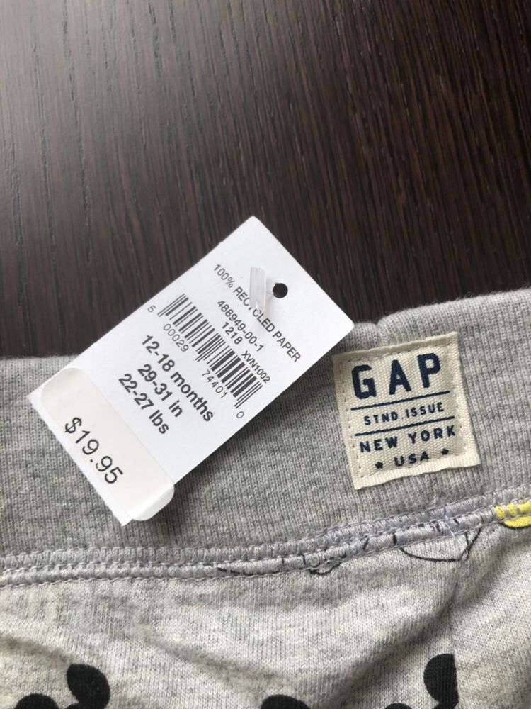 Спортивные штаны Gap Disney геп рост 74-80 см спортивные gap 12-18 мес