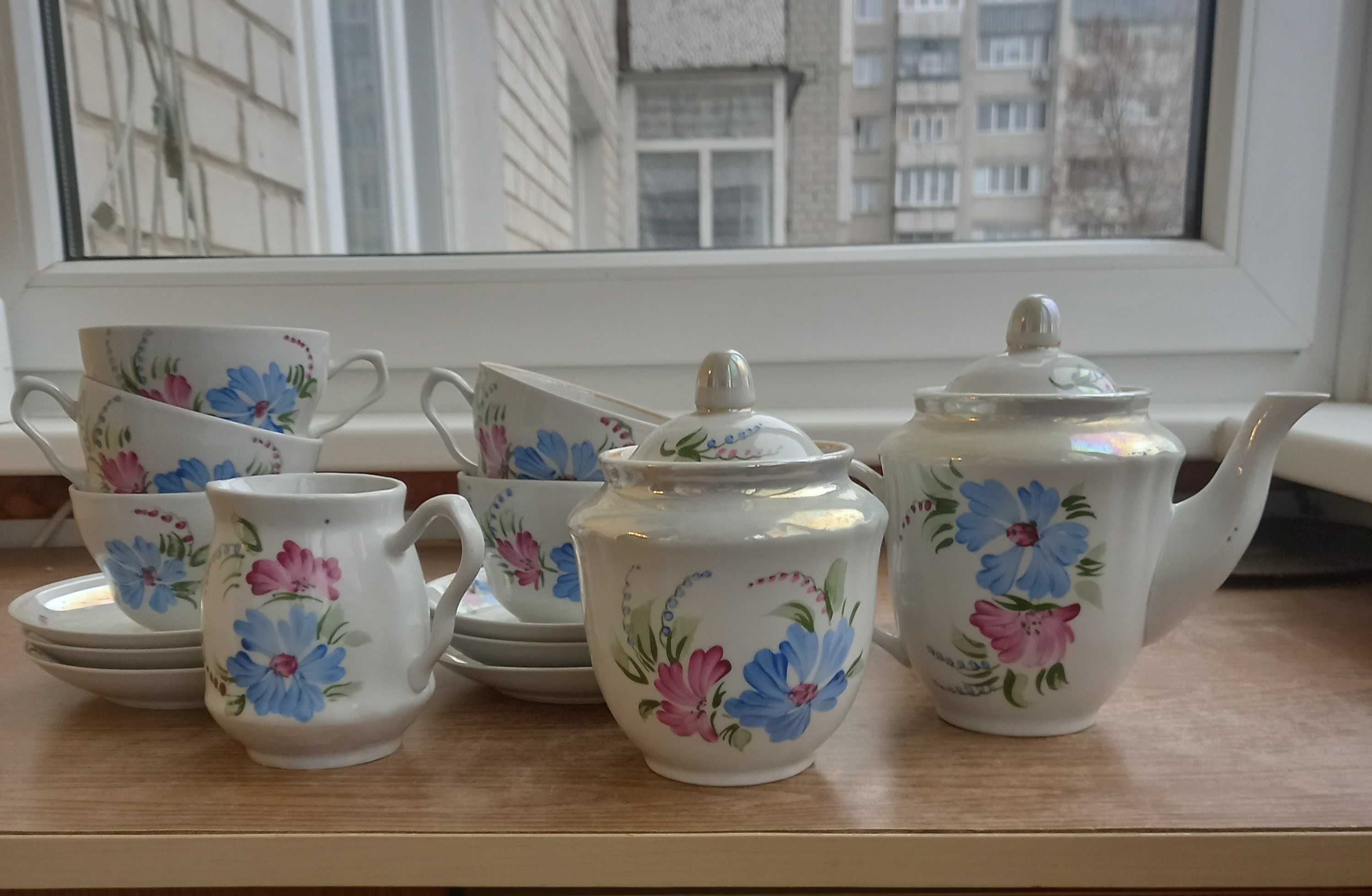 Редкий сервиз, полный 15 предметов, Барановка