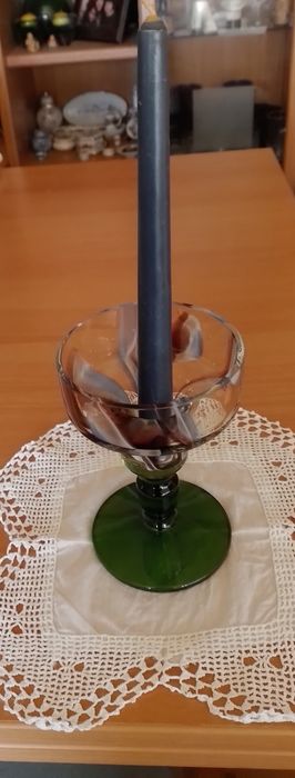 Castiçal em vidro murano