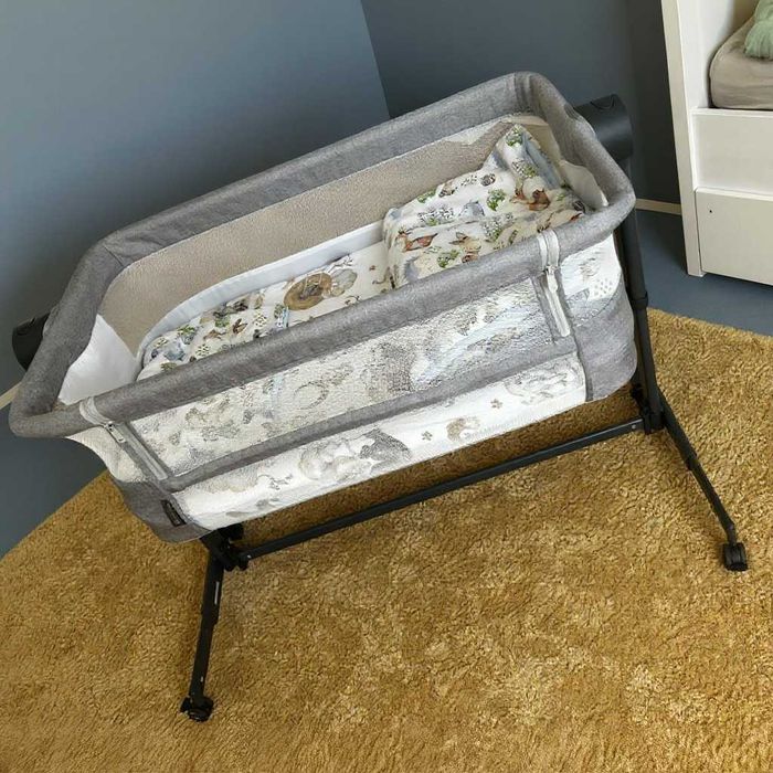 Łóżeczko dostawka Kinderktaft Nestle Up 2 plus materacyk Rücken