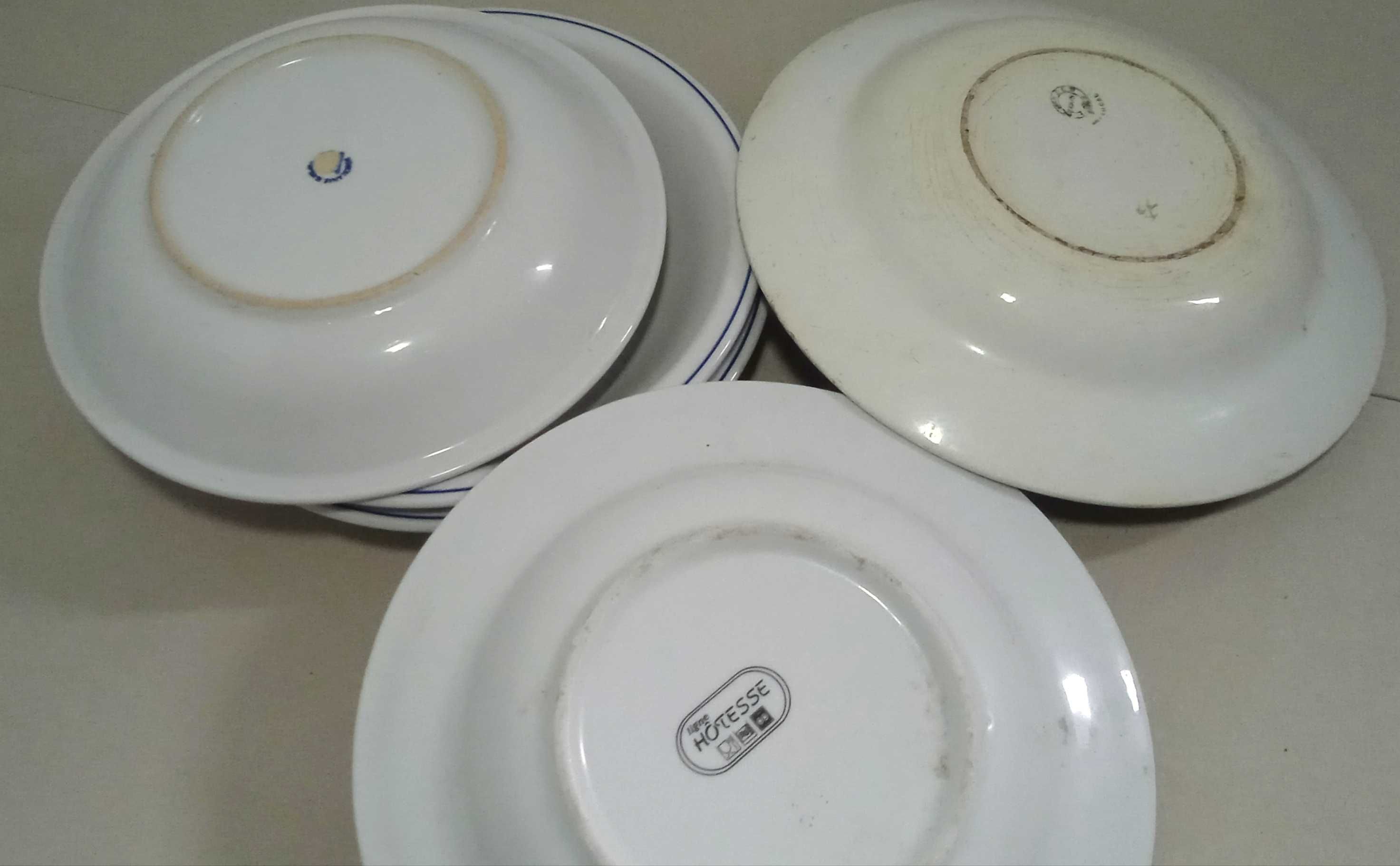 LOTE DE 4 PRATOS DE SOPA ANTIGOS DE DIFERENTES MARCAS EM BOM ESTADO