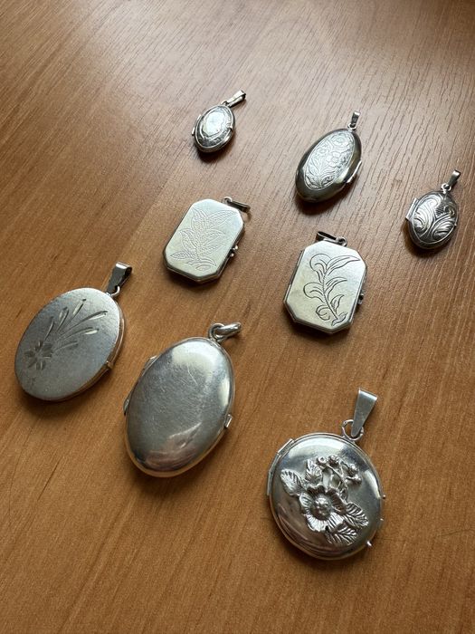 Kolekcja srebrny 925 sekretnik 9 sztuk 81 gram