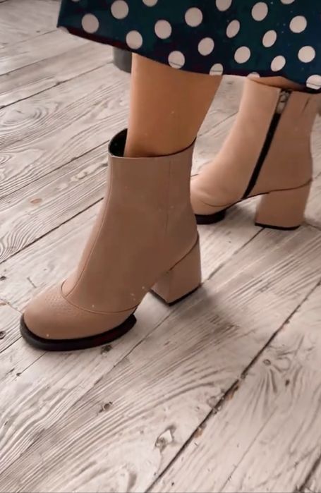 Жіночі шкіряні демісезонні черевики , розмір 39