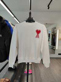 Світшот AMI Paris oversize Ami de Coeur patch sweatshirt White
