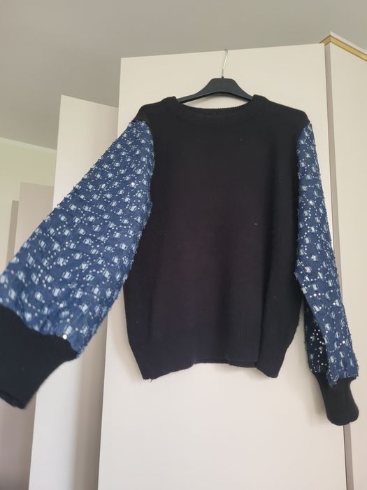 Sweter jeans rękawy r.L