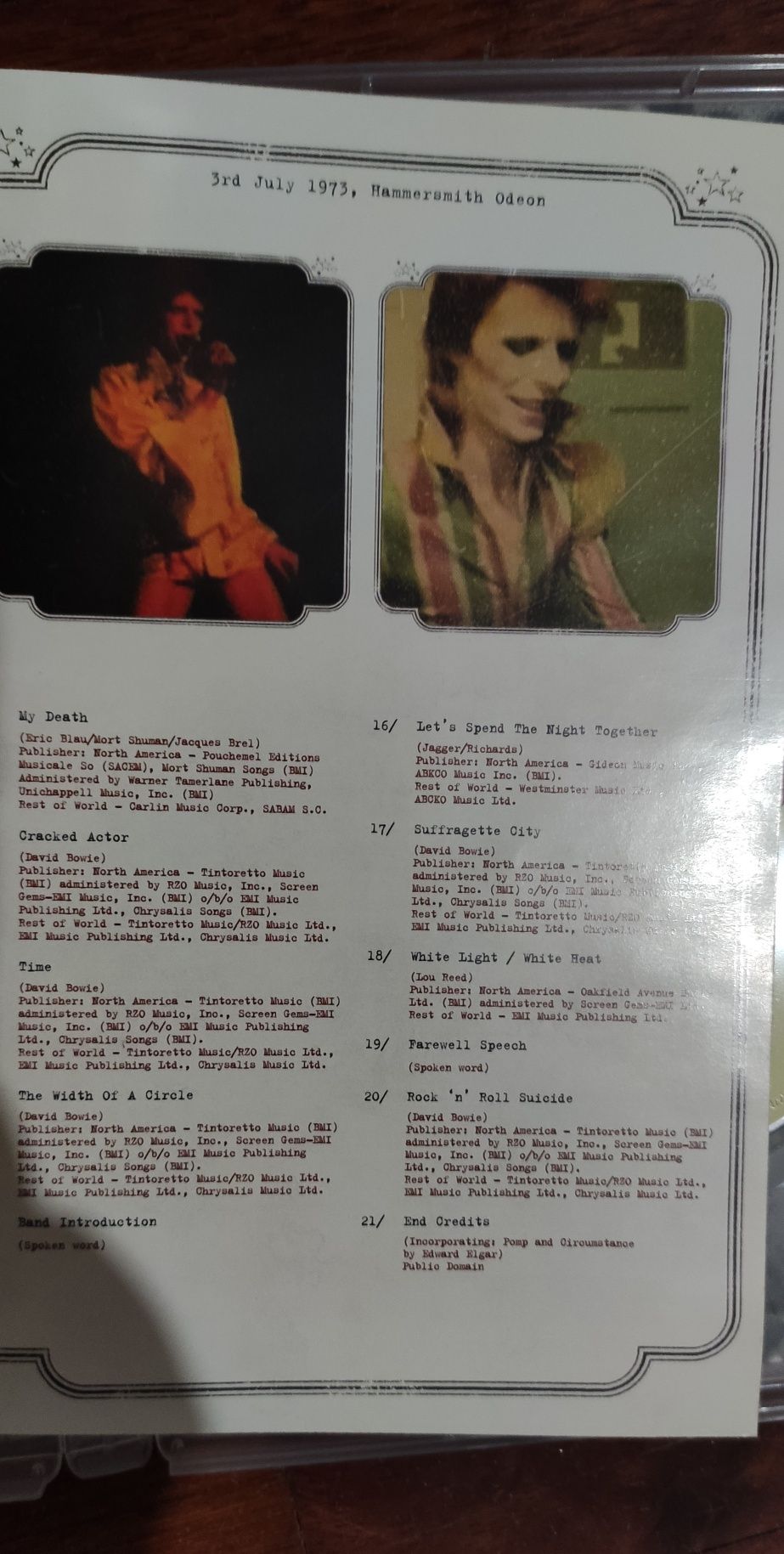 Ziggy Stardust & The spiders from mars | DvD David Bowie Documentario