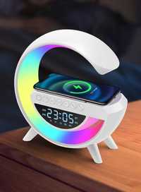 Lampa SMARTLED RGB, głośnik Bluetooth, budzik, zegar, radio.