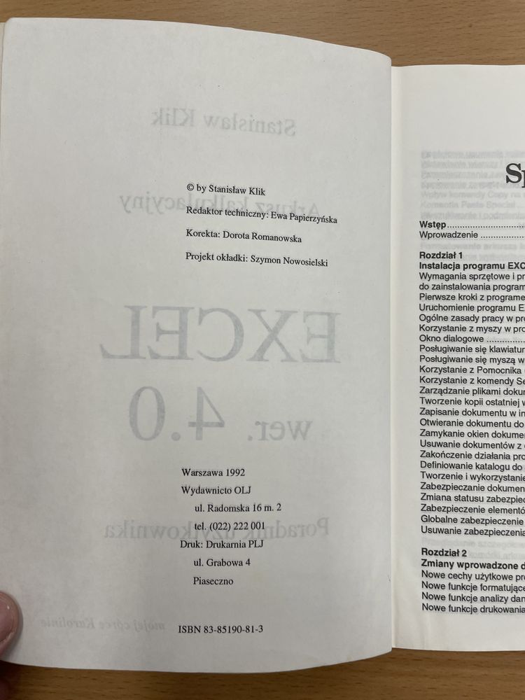 Excel cztery zero Stanisław Klik