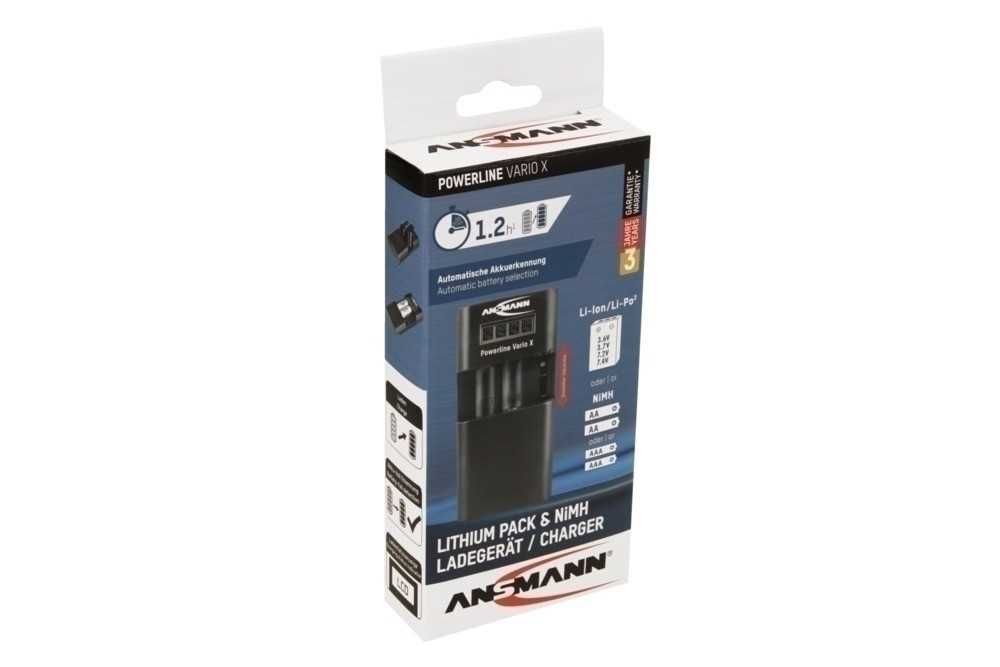 Ansmann Powerline Vario X ładowarka akumulatorów AA / AAA wyświetlacz
