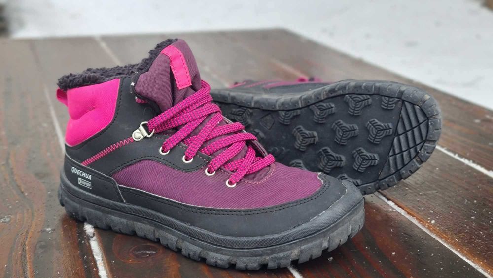 Термоботинки Зимние женские Quechua ОРИГІНАЛ на меху фуксия фиолет