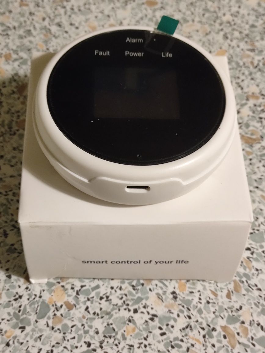 Czujnik gazu ziemnego i gazów palnych, Tuya, Smart Life, alarm