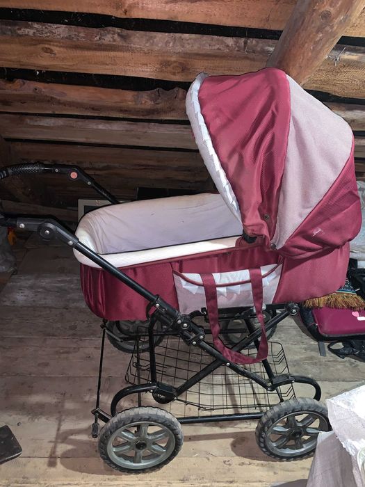 Коляска + гойдалка дитяча (металева, складана)