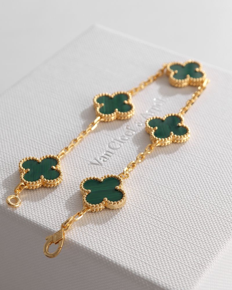 Браслет Van Cleef & Arpels | перламутр, онікс, малахіт