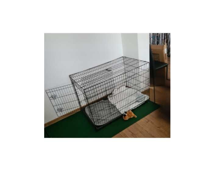 Klatka kennelowa 3XL metalowa dla psa 122x74x80 Funfit