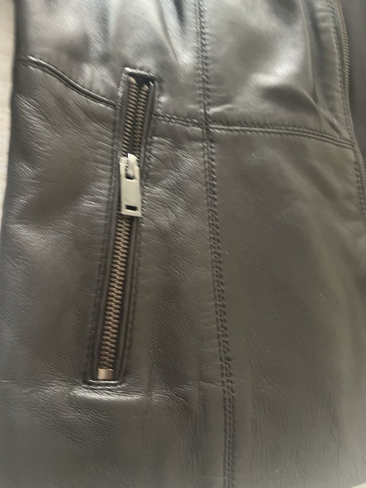 Blusao pele Massimo Dutti