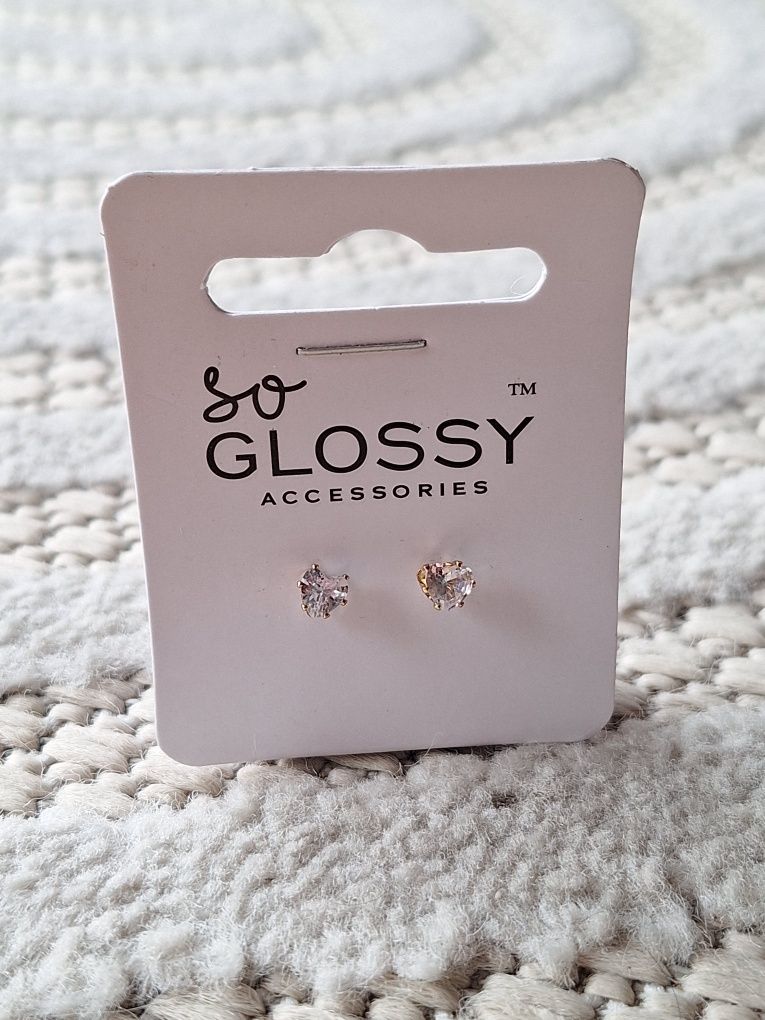 So glossy kolczyki serduszki. Nowe, serca, biżuteria