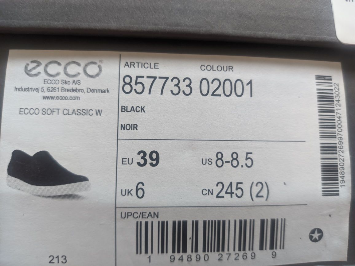 Жіночі слипони ECCO Soft Classic Розмір 39