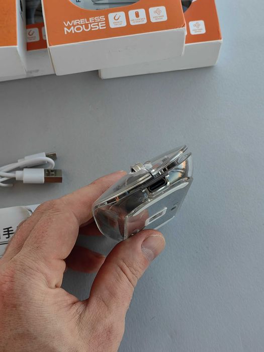 Прозрачная магнитная беспроводная мышь 2.4G с Bluetooth
