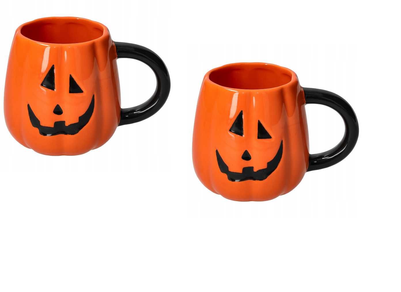 2 kubki ceramiczne 3D Halloween dynia 330ml