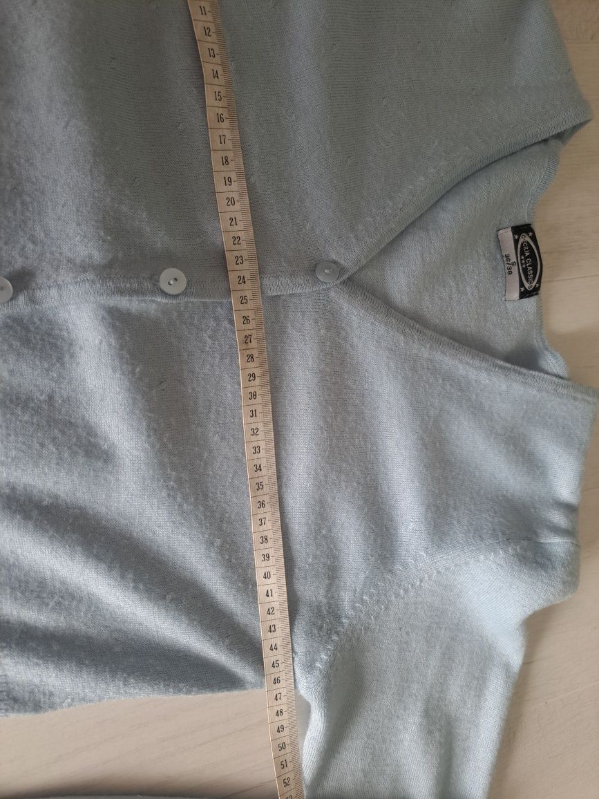 Błękitny sweter rozpinany Cecilia Classics