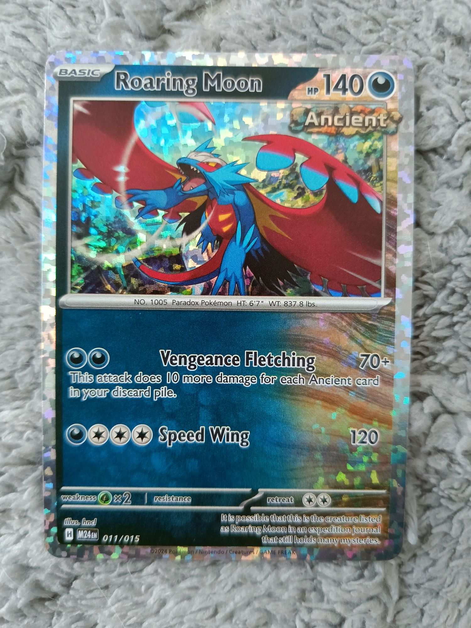 Oryginalna karta pokemon Roaring Moon holograficzna McDonald's 2025