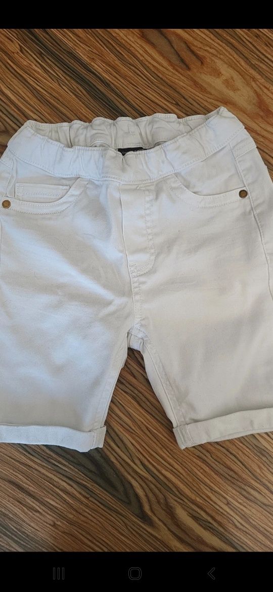 Spodenki krótkie szorty dziewczęce letnie dżinsowe białe Kappahl 134 c