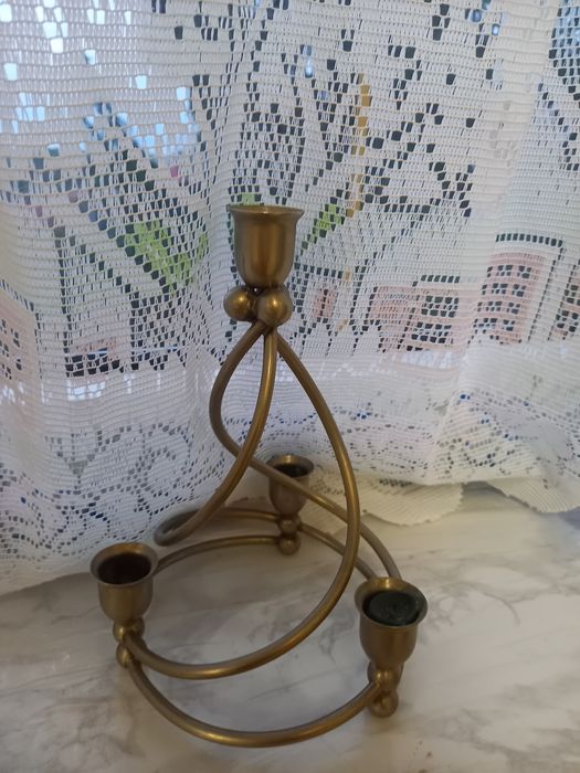 Świecznik platerowany w stylu Petera jensena