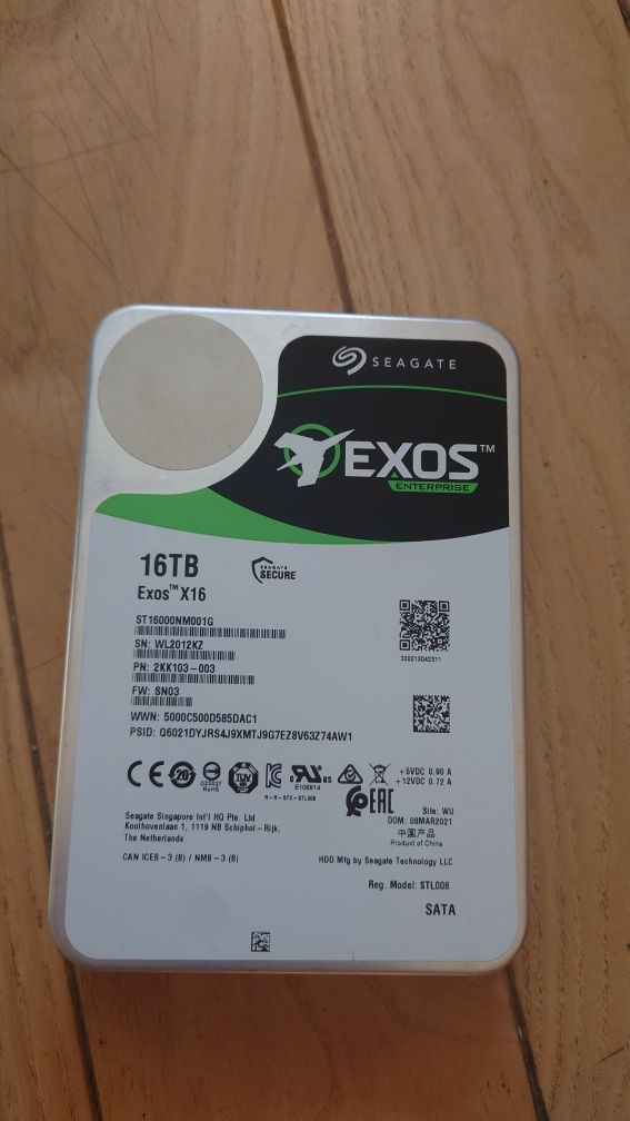 Жёсткий диск 16 ТБ, жорсткий диск 3.5" 16TB Seagate (ST16000NM001G)