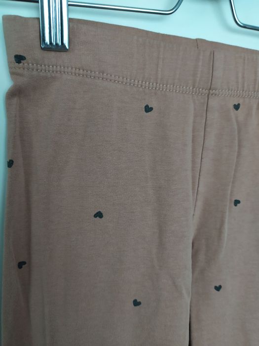 H&M legginsy 134 serduszka