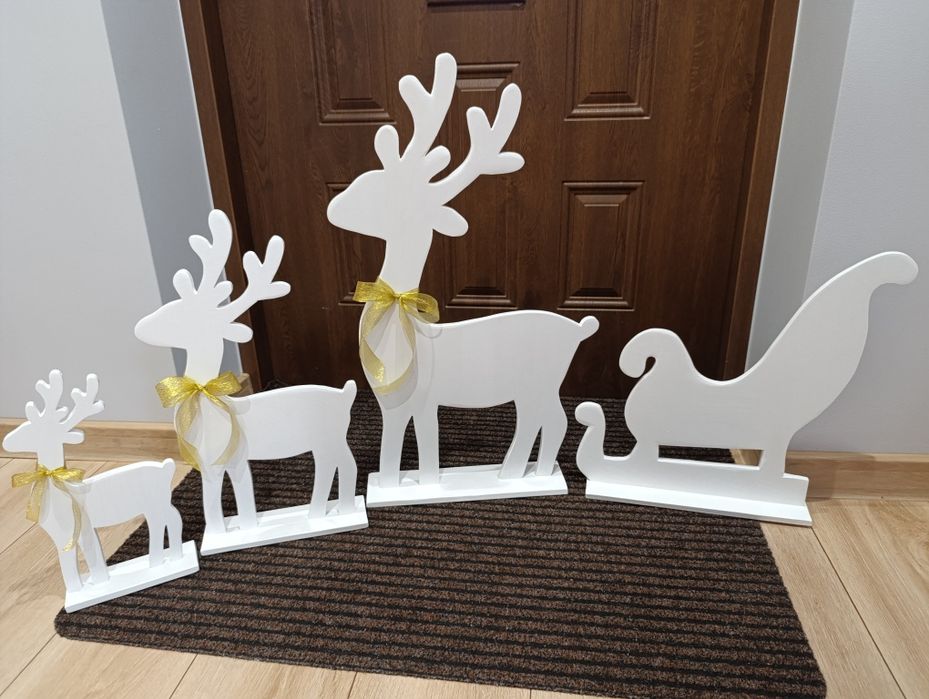 Jelonki jelenie drewniane ozdoba świąteczna ze sklejki