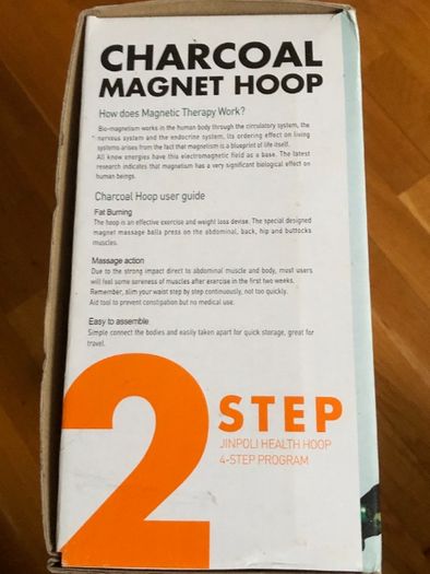 Hula hoop CHARCOAL z kulkami z magnesem węglowym STEP 2