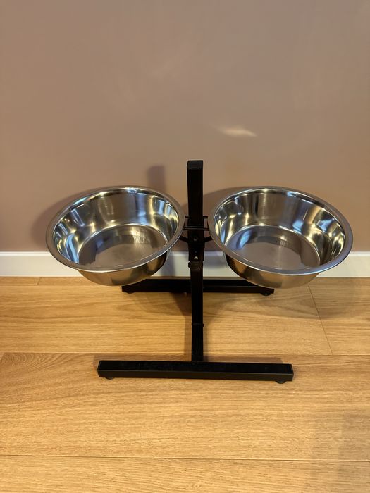 Miski dla psa duże, na metalowym stojaku