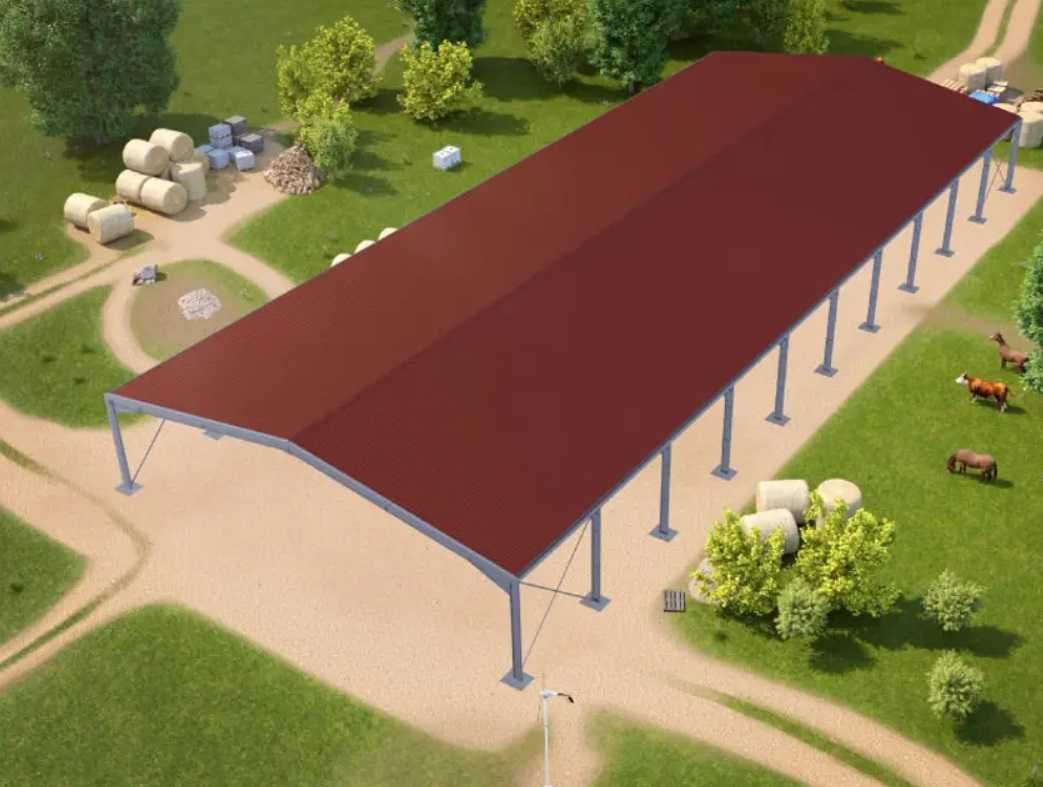 Hipódromo - picadeiro para cavalos kit 20,6x60x5m - Montagem fácil