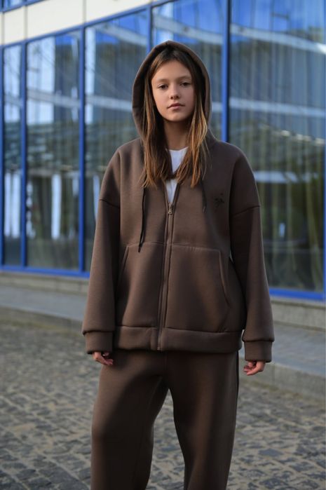 Теплий костюм на дівчинку тринитка на флісі