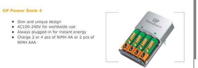 Ładowarka AAA /AA Gp power bank4
