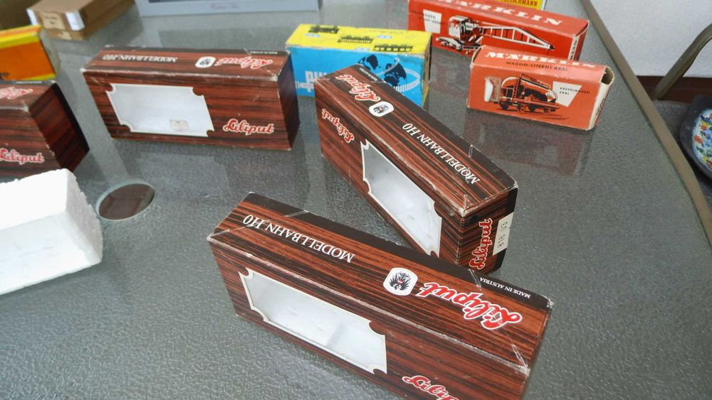 Marklin. Trix. Piko. Liliput. Zeuke. Pudełka do modeli kolejowych.