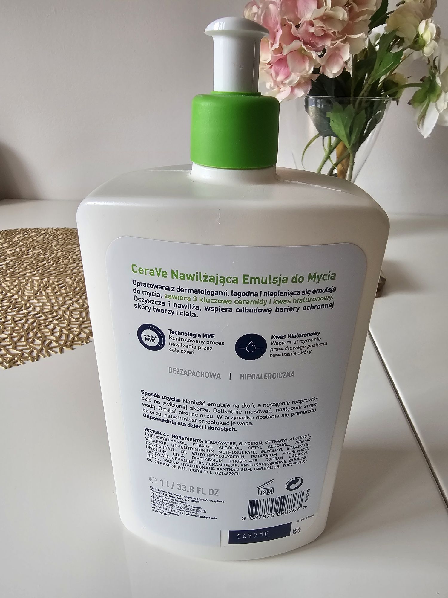 CeraVe Nawilżająca Emulsja do Mycia 1000 ml