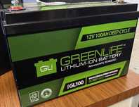 Akumulator Bank energii LiFePO4 GreenLiFE 12V 100Ah  jak nowe, 8 sztuk
