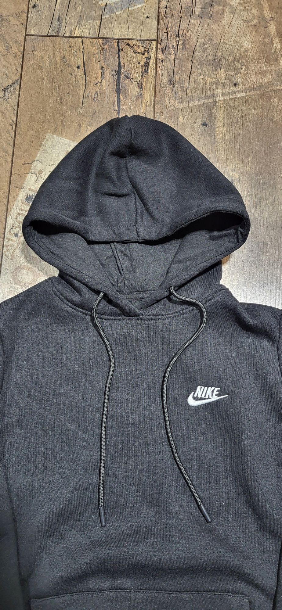 Czarna bluza męska unisex mlodzieżowa ocieplana kaptur S