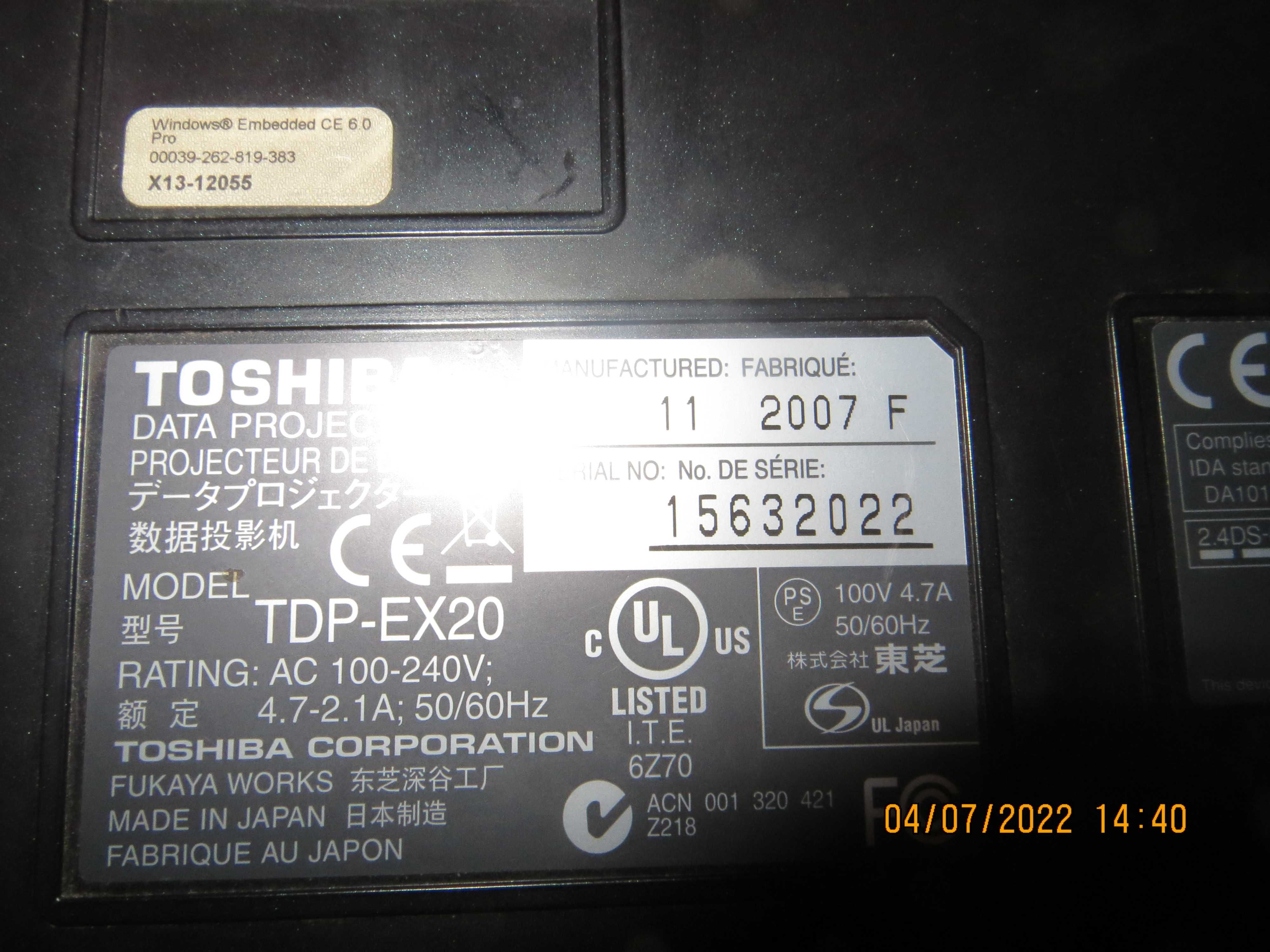 проектор TOSIBA tdp ex 20 DLP