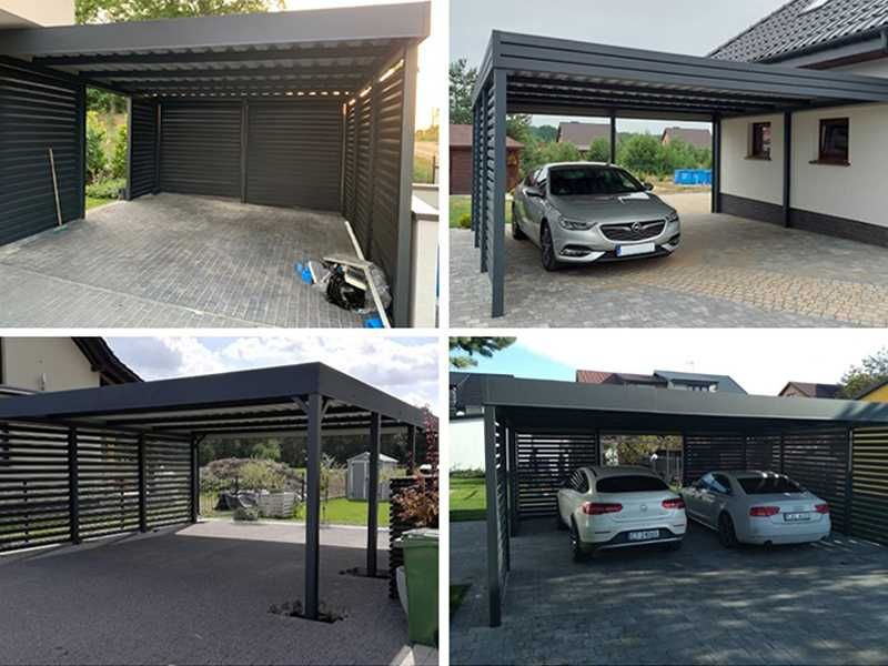Nowoczesne Zadaszenie Garaż Ogrodzenie Carport Wiata Garażowa Altana