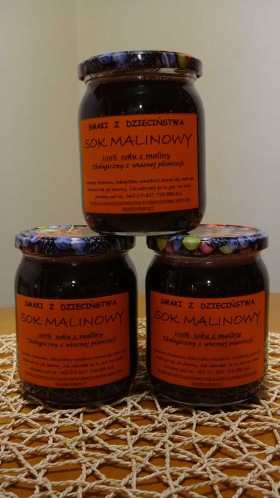 domowy sok malinowy oferta 5 szt