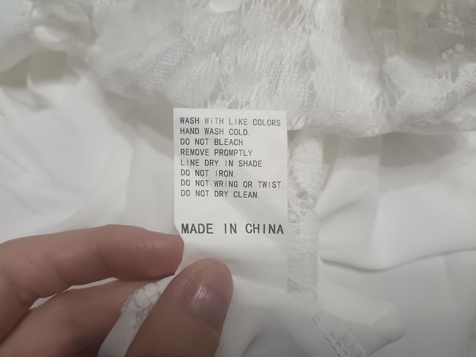 Biała sukienka koronkowa boho roz. XL