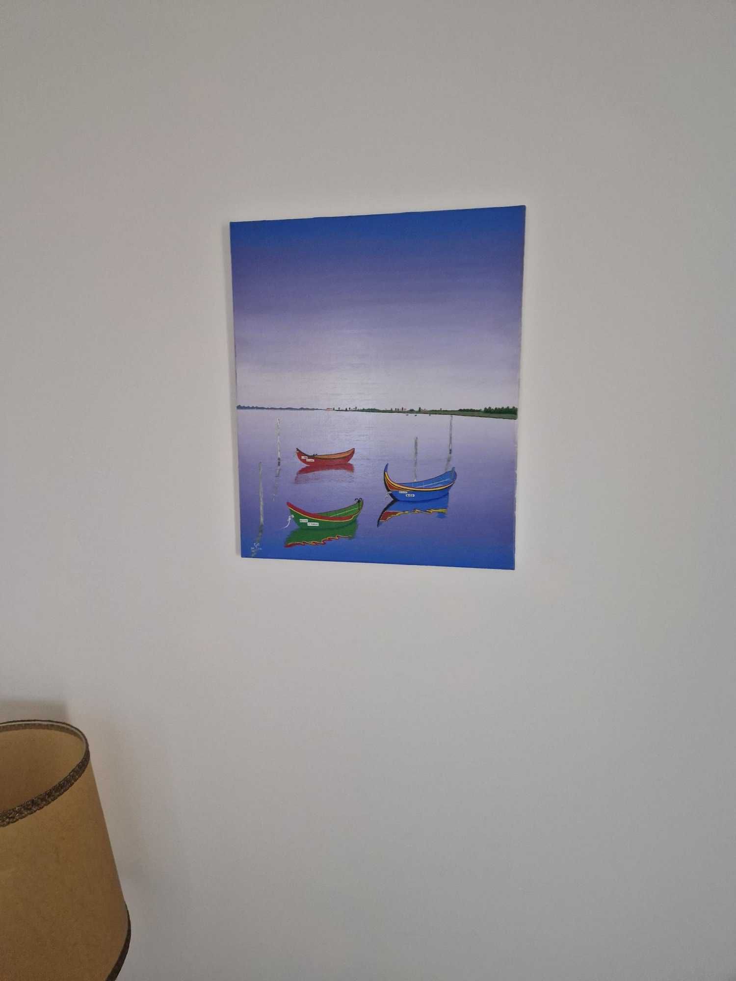 Quadro bateiras, ria de Aveiro 54x46cm